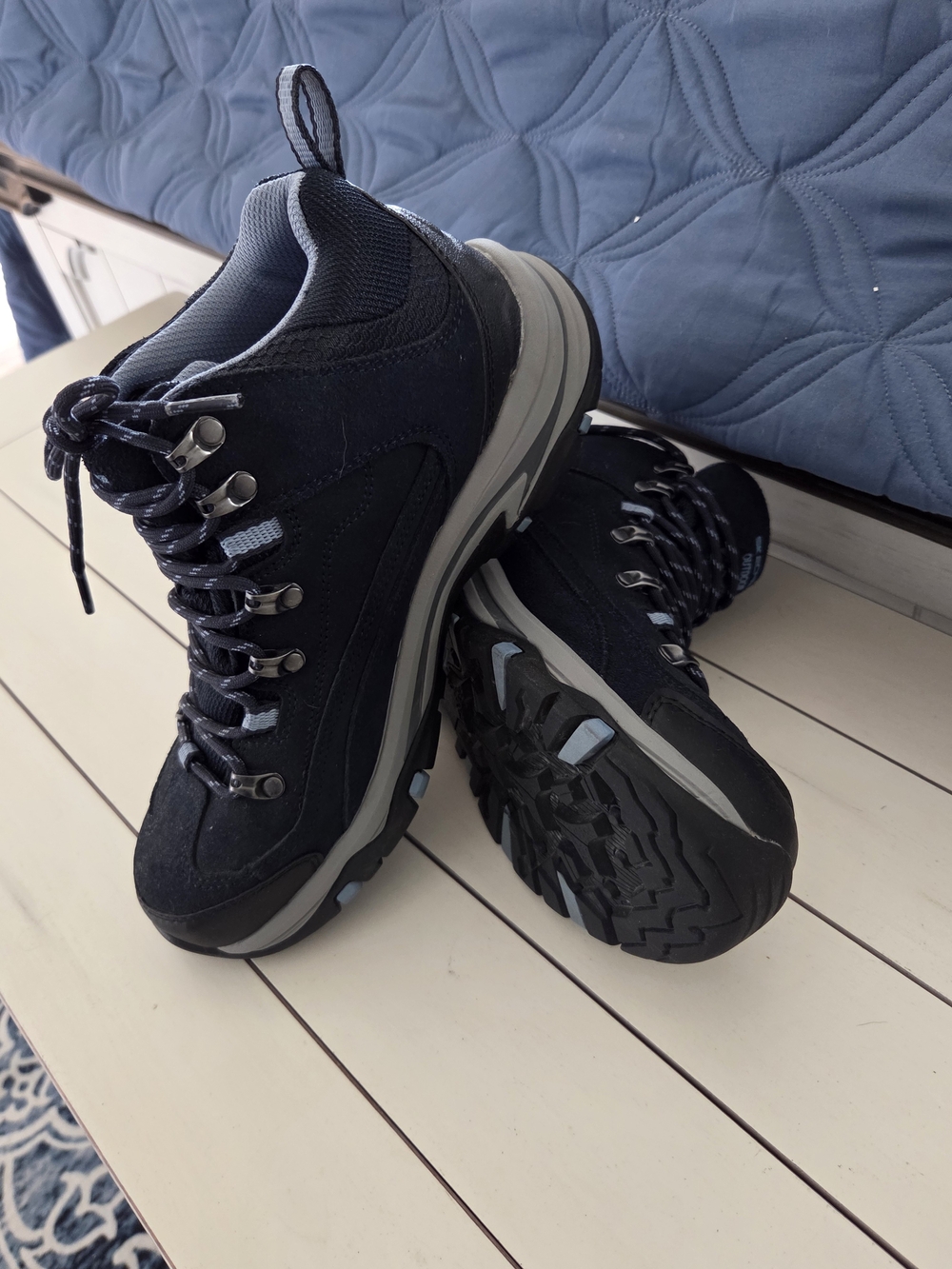 Womens Navy Casual Hiking Shoes - Comfortable Support